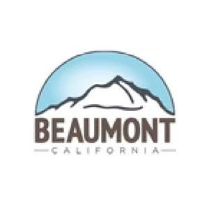 Beaumont California logo with mountain graphic.