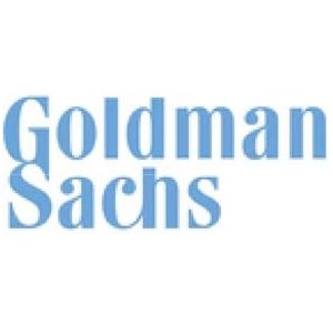 Goldman Sachs logo in blue text.
