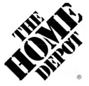 The Home Depot logo in black.