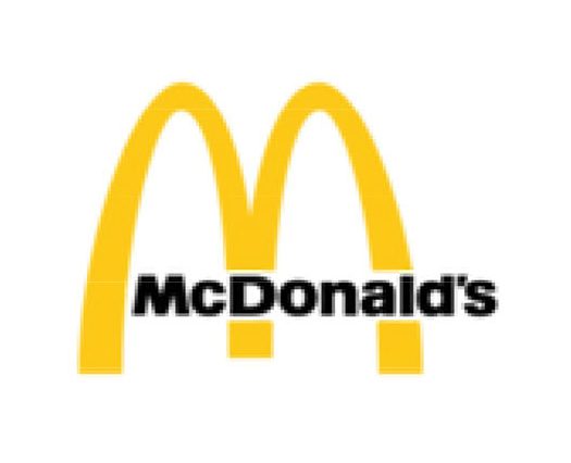 Yellow McDonald's logo with golden arches.