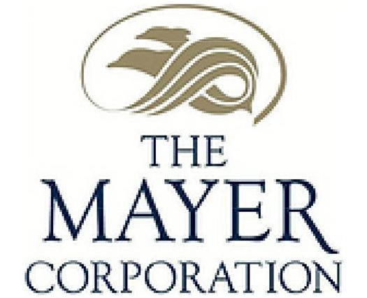 Logo of The Mayer Corporation with emblem.