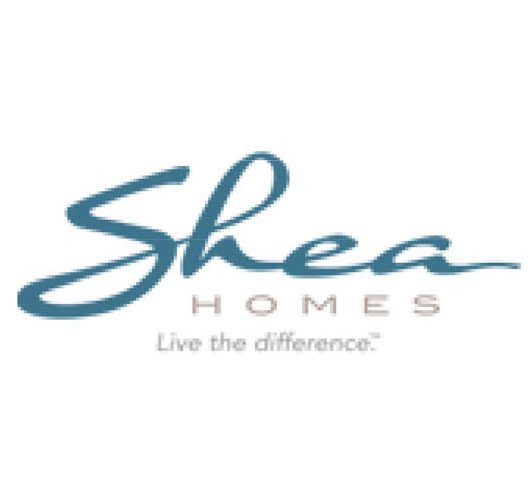 Shea Homes logo with tagline.